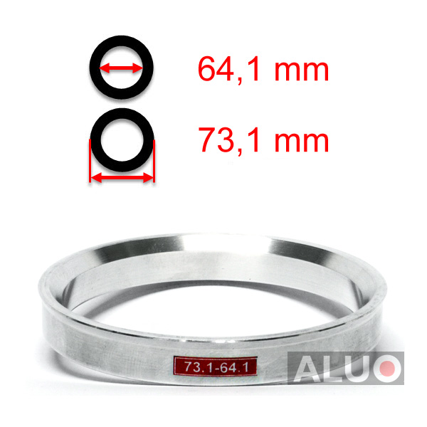 Anéis centralizadores de alumínio 73,1 - 64,1 mm ( 73.1 - 64.1 )
