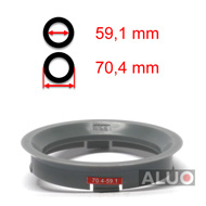 Anéis centralizadores 70,4 - 59,1 mm ( 70.4 - 59.1 ) - frete grátis