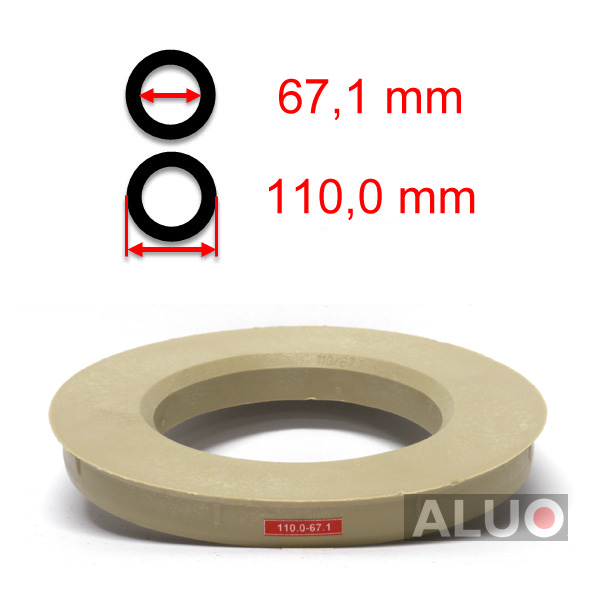Anéis centralizadores 110,0 - 67,1 mm ( 110.0 - 67.1 ) - frete grátis