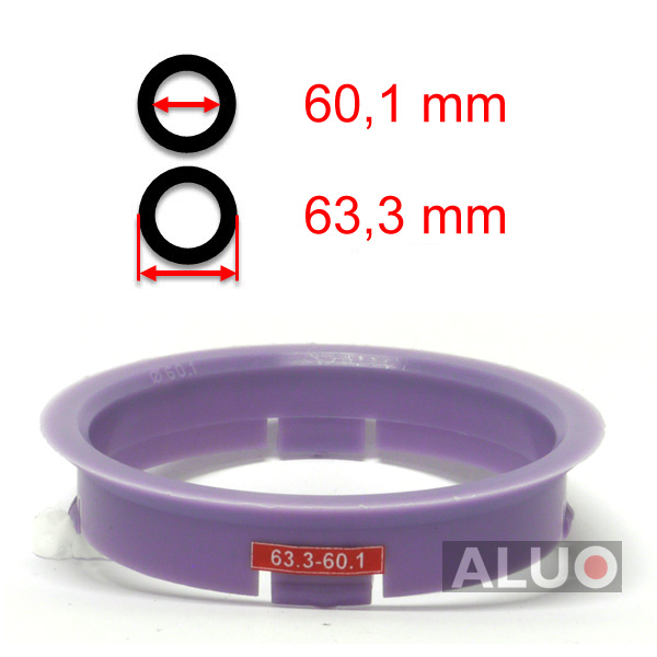 Anéis centralizadores 63,3 - 60,1 mm ( 63.3 - 60.1 ) - frete grátis