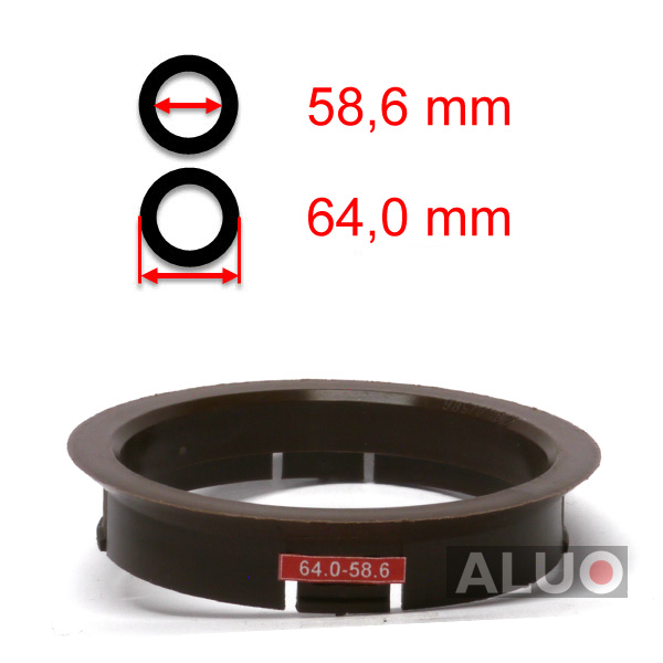 Anéis centralizadores 64,0 - 58,6 mm ( 64.0 - 58.6 ) - frete grátis