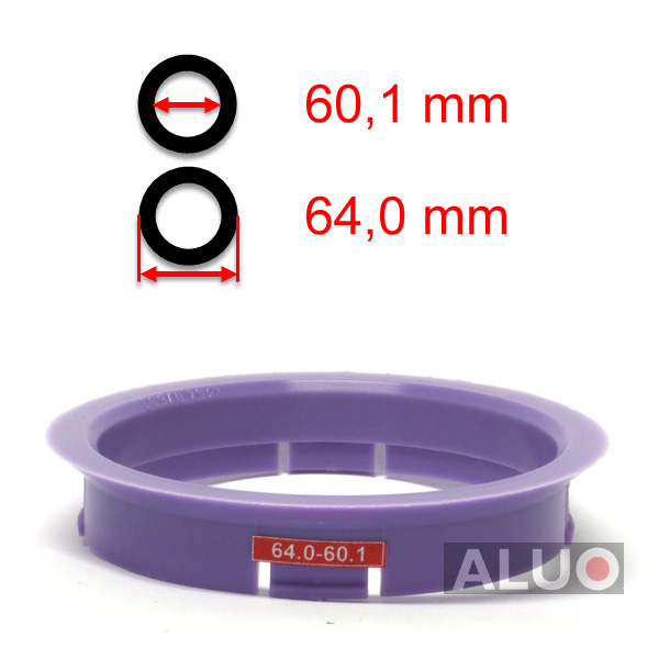 Anéis centralizadores 64,0 - 60,1 mm ( 64.0 - 60.1 ) - frete grátis