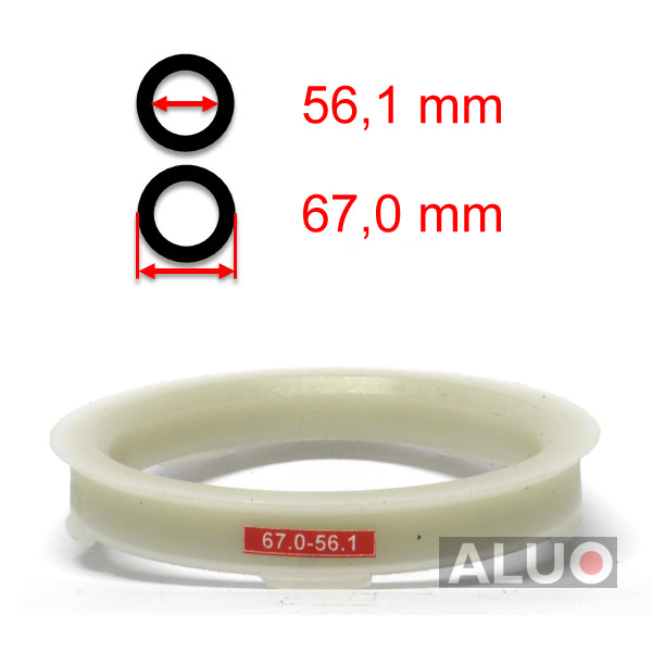 Anéis centralizadores 67,0 - 56,1 mm ( 67.0 - 56.1 ) - frete grátis