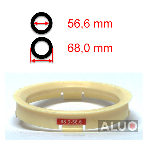 Anéis centralizadores 68,0 - 56,6 mm ( 68.0 - 56.6 ) - frete grátis