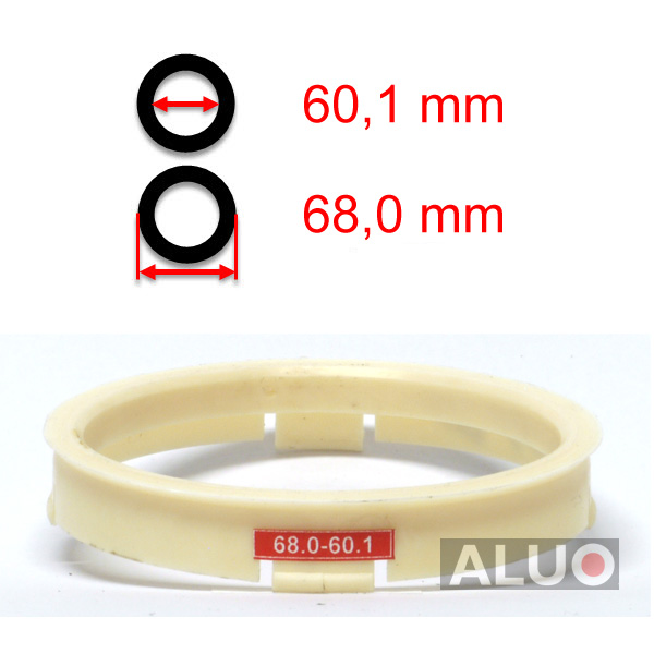 Anéis centralizadores 68,0 - 60,1 mm ( 68.0 - 60.1 ) - frete grátis