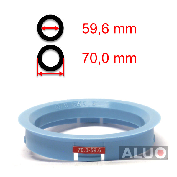 Anéis centralizadores 70,0 - 59,6 mm ( 70.0 - 59.6 ) - frete grátis