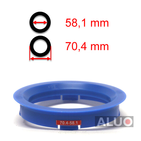 Anéis centralizadores 70,4 - 58,1 mm ( 70.4 - 58.1 ) - frete grátis