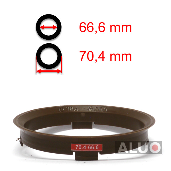 Anéis centralizadores 70,4 - 66,6 mm ( 70.4 - 66.6 ) - frete grátis