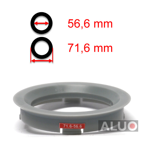Anéis centralizadores 71,6 - 56,6 mm ( 71.6 - 56.6 ) - frete grátis