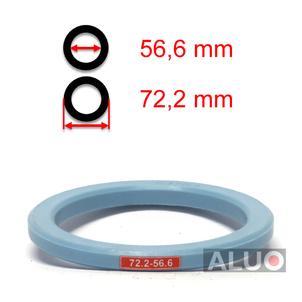 Anéis centralizadores 72,2 - 56,6 mm ( 72.2 - 56.6 ) - sem borda - frete grátis