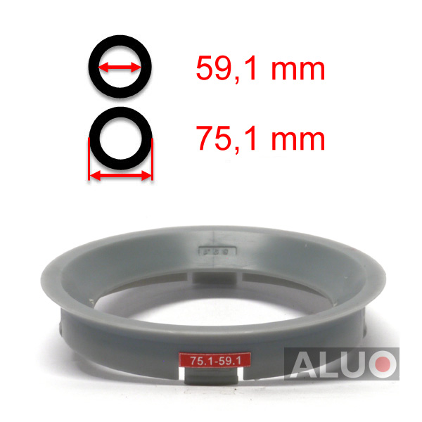 Anéis centralizadores 75,1 - 59,1 mm ( 75.1 - 59.1 ) - frete grátis