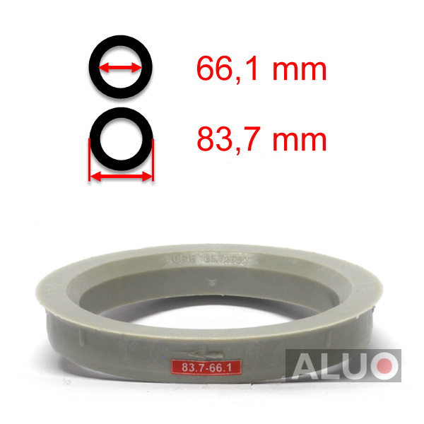 Anéis centralizadores 83,7 - 66,1 mm ( 83.7 - 66.1 ) - frete grátis