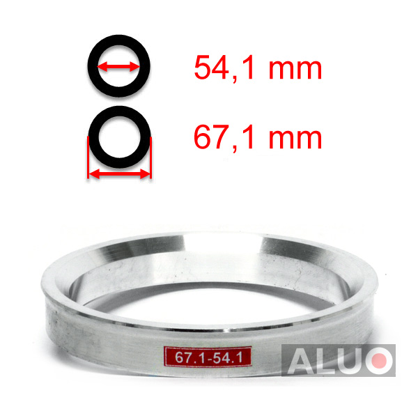 Anéis centralizadores de alumínio 67,1 - 54,1 mm ( 67.1 - 54.1 )