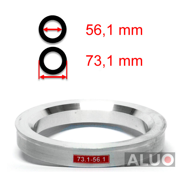 Anéis centralizadores de alumínio 73,1 - 56,1 mm ( 73.1 - 56.1 )