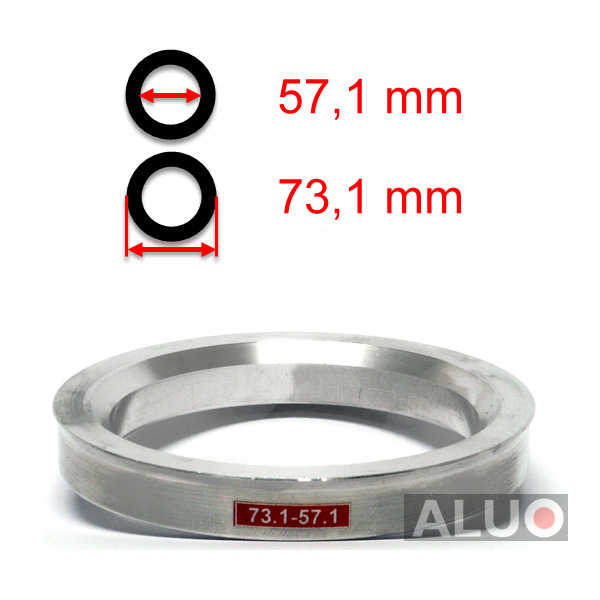 Anéis centralizadores de alumínio 73,1 - 57,1 mm ( 73.1 - 57.1 )