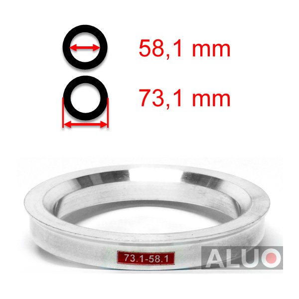 Anéis centralizadores de alumínio 73,1 - 58,1 mm ( 73.1 - 58.1 )
