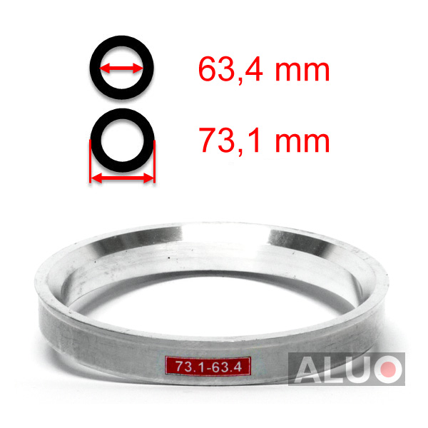 Anéis centralizadores de alumínio 73,1 - 63,4 mm ( 73.1 - 63.4 )