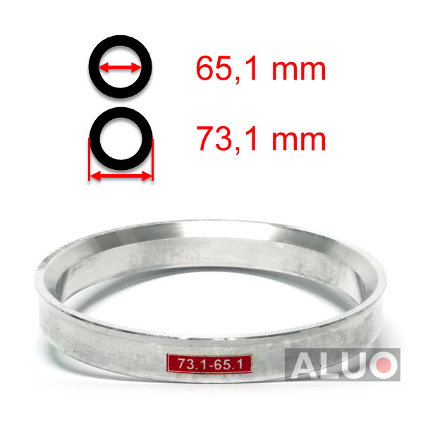 Anéis centralizadores de alumínio 73,1 - 65,1 mm ( 73.1 - 65.1 )