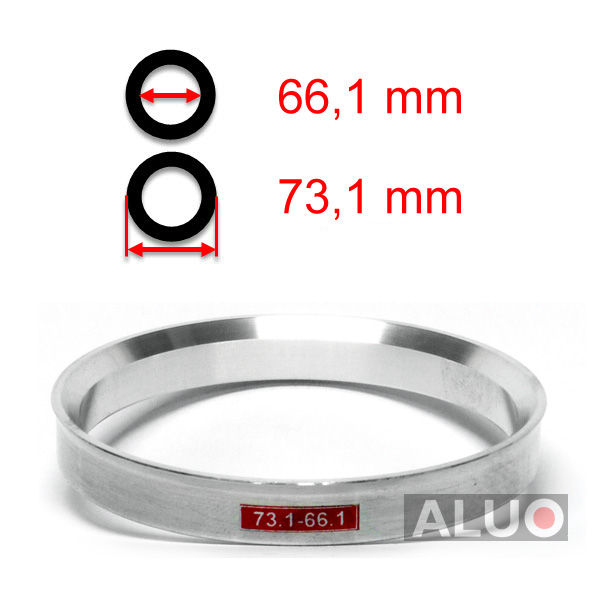 Anéis centralizadores de alumínio 73,1 - 66,1 mm ( 73.1 - 66.1 )