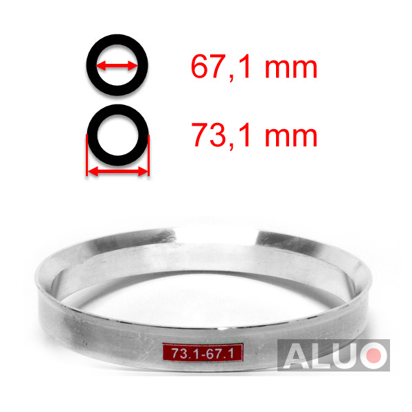 Anéis centralizadores de alumínio 73,1 - 67,1 mm ( 73.1 - 67.1 )