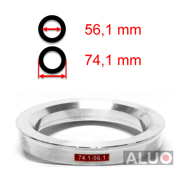 Anéis centralizadores de alumínio 74,1 - 56,1 mm ( 74.1 - 56.1 )