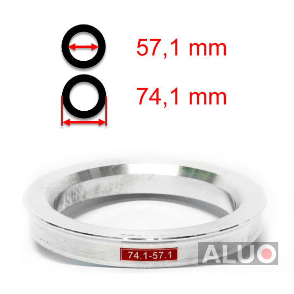 Anéis centralizadores de alumínio 74,1 - 57,1 mm ( 74.1 - 57.1 )