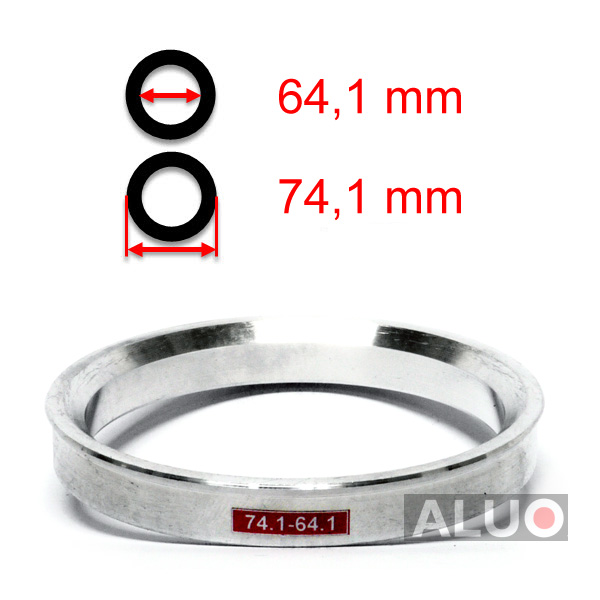 Anéis centralizadores de alumínio 74,1 - 64,1 mm ( 74.1 - 64.1 )
