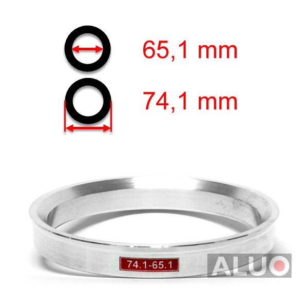 Anéis centralizadores de alumínio 74,1 - 65,1 mm ( 74.1 - 65.1 )