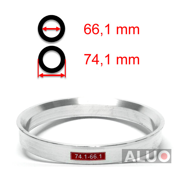 Anéis centralizadores de alumínio 74,1 - 66,1 mm ( 74.1 - 66.1 )