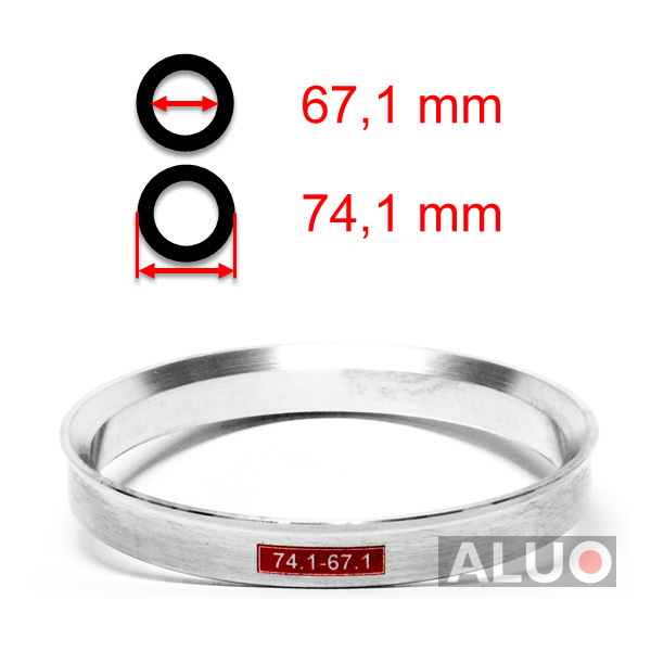 Anéis centralizadores de alumínio 74,1 - 67,1 mm ( 74.1 - 67.1 )