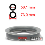 Anéis centralizadores 73,0 - 58,1 mm ( 73.0 - 58.1 ) - frete grátis