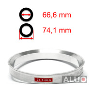 Anéis centralizadores de alumínio 74,1 - 66,6 mm ( 74.1 - 66.6 )